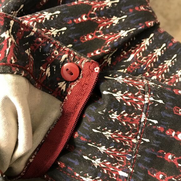 H&M Skinny High waist Pant black burgundy printed zs 6 skinny Stretch - Picture 11 of 14